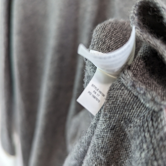 J Crew Sweater Womens Medium Gray Wool V Neck Oversized Slouchy Academia Preppy - Picture 9 of 13